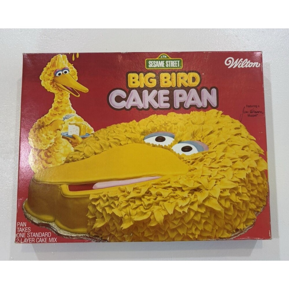 Vintage Big Bird Cake Pan Wilton Sesame Street In Box Baking Mold Retro Kitchen